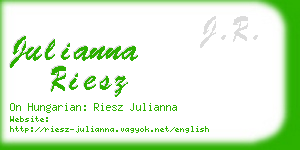 julianna riesz business card